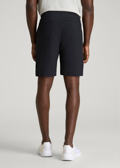 2-in-1 Featherweight Running Short for Tall Men in Black