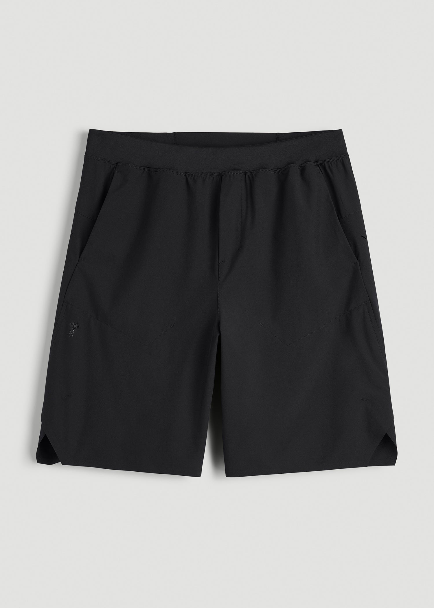 2-in-1 Featherweight Running Short for Tall Men in Black