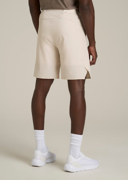 2-in-1 Featherweight Running Short for Tall Men in Light Stone