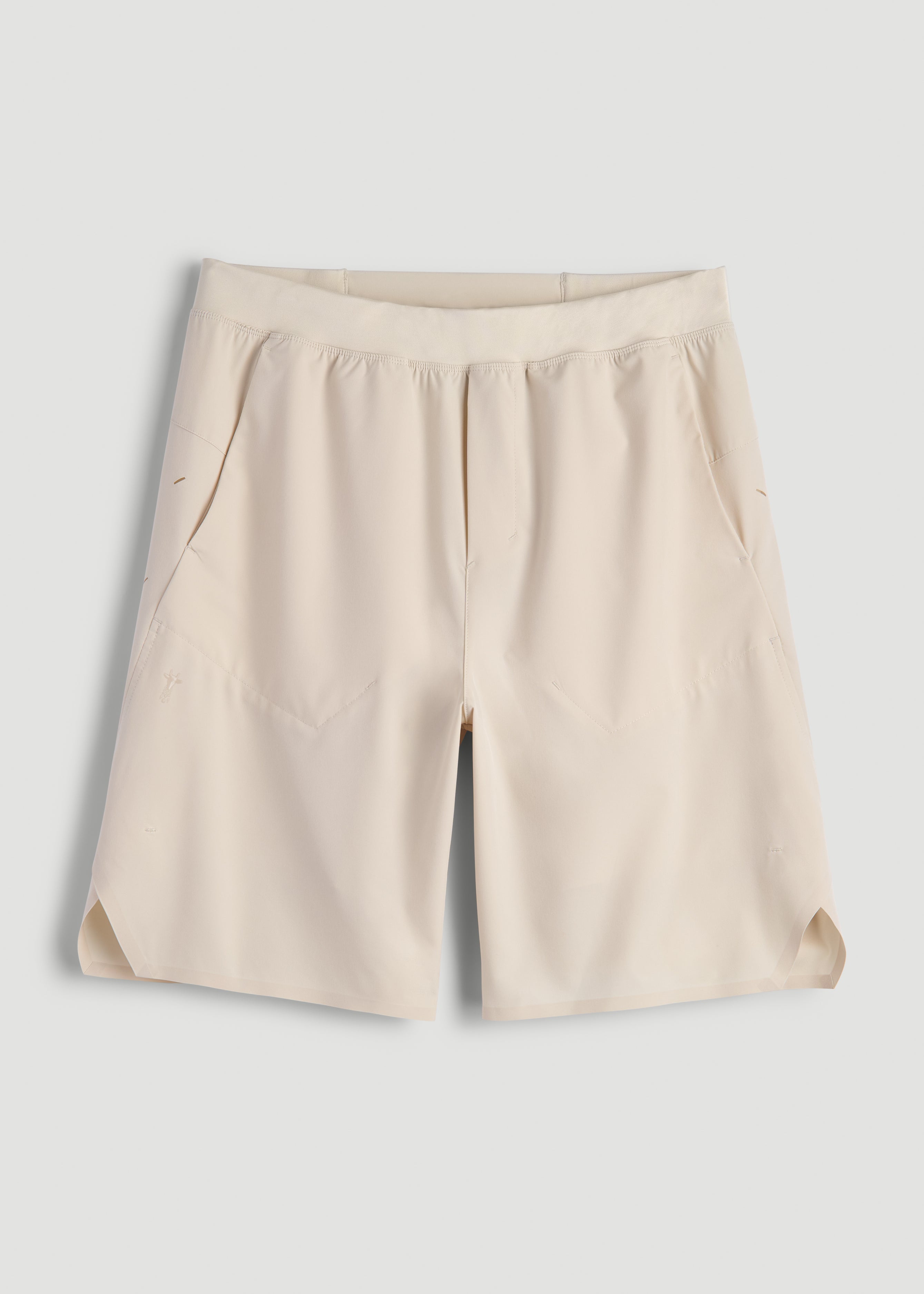 2-in-1 Featherweight Running Short for Tall Men in Light Stone