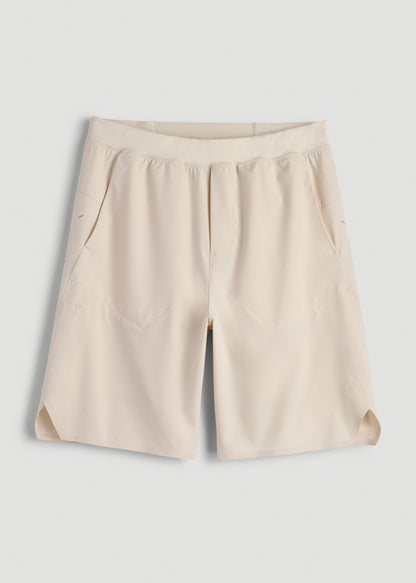 2-in-1 Featherweight Running Short for Tall Men in Light Stone