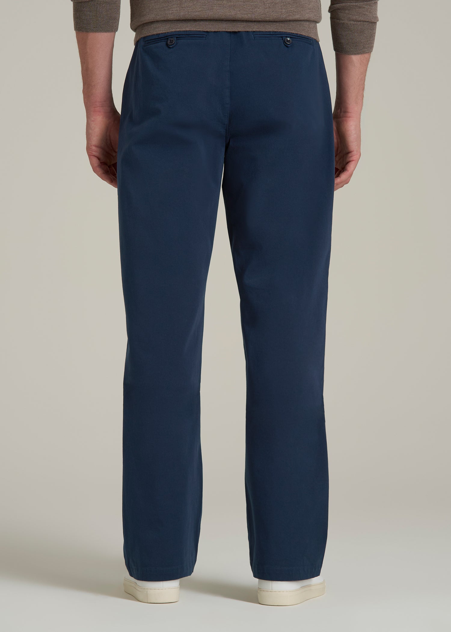 4 Way Stretch Commuter RELAXED Chino Pants for Tall Men in Navy Blue