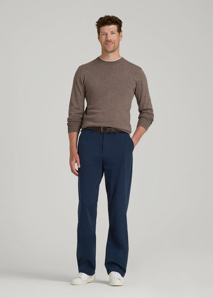 4 Way Stretch Commuter RELAXED Chino Pants for Tall Men in Navy Blue