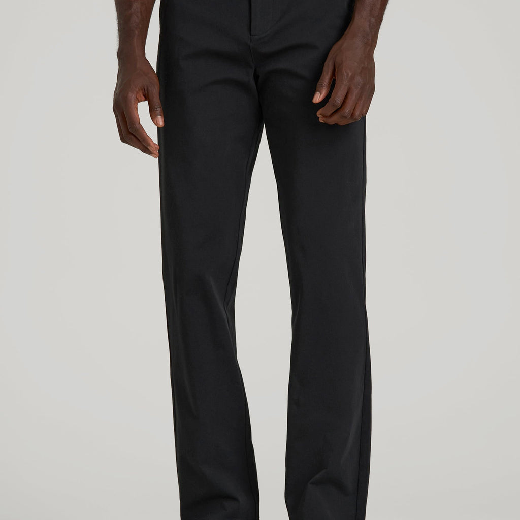4 Way Stretch Commuter STRAIGHT Leg Chino Pants for Tall Men in Black