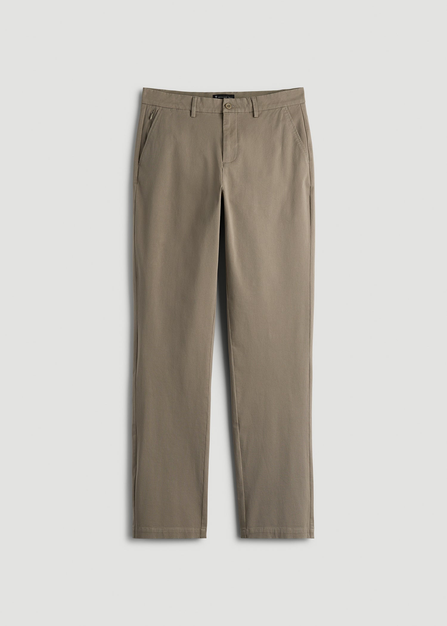 4-Way Stretch Commuter Straight Chino Pants for Tall Men in Dusty Khaki