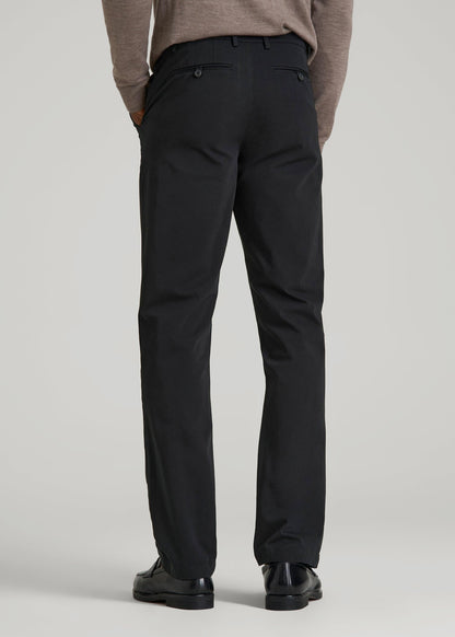 4 Way Stretch Commuter TAPERED Chino Pants for Tall Men in Black