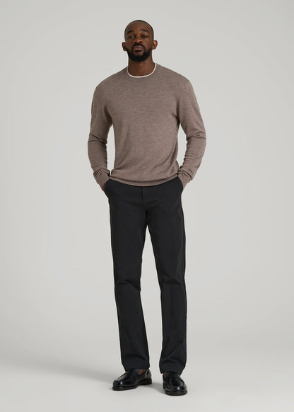 4 Way Stretch Commuter TAPERED Chino Pants for Tall Men in Black
