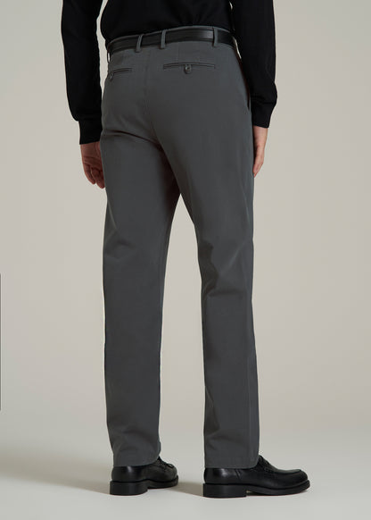 4-Way Stretch Commuter Tapered Chino Pants for Tall Men in Dark Ash