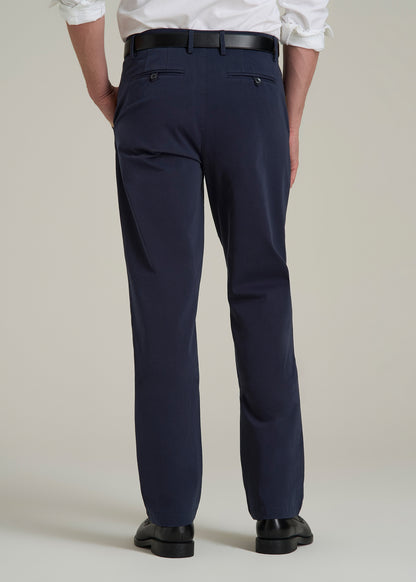 4-Way Stretch Commuter Tapered Chino Pants for Tall Men in Patriot Blue