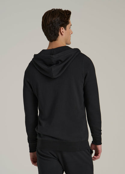 Wearever French Terry Full-Zip Hoodie for Tall Men in Black