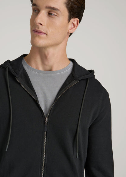 Wearever French Terry Full-Zip Hoodie for Tall Men in Black