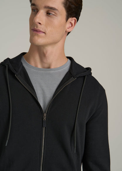 Wearever French Terry Full-Zip Hoodie for Tall Men in Black