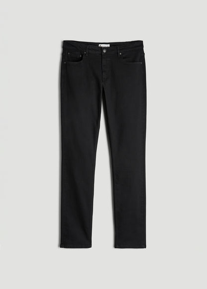 A.T. Basics Men's Carman Tapered fit Jeans for Tall Men in Black