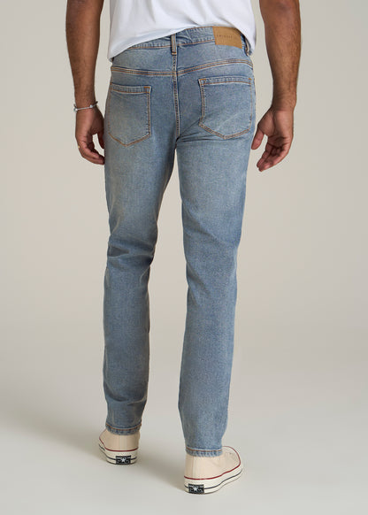 A.T. Basics Men's Dylan Slim Fit Jeans for Tall Men in Tufts Blue