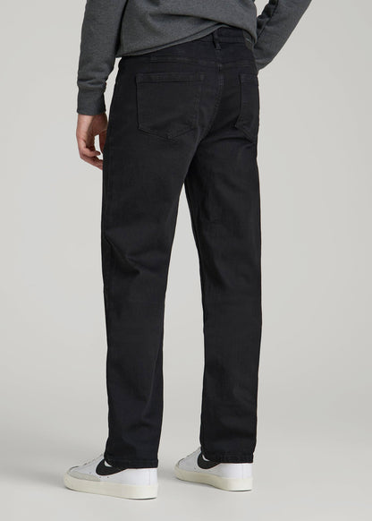 A.T. Basics Men's J1 Straight Fit Jeans for Tall Men in Black