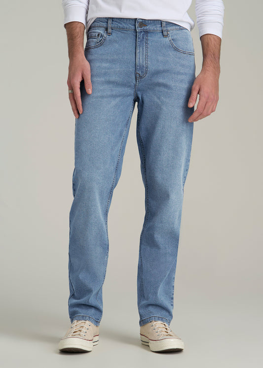 A.T. Basics Men's J1 Straight Fit Jeans for Tall Men in Tufts Blue