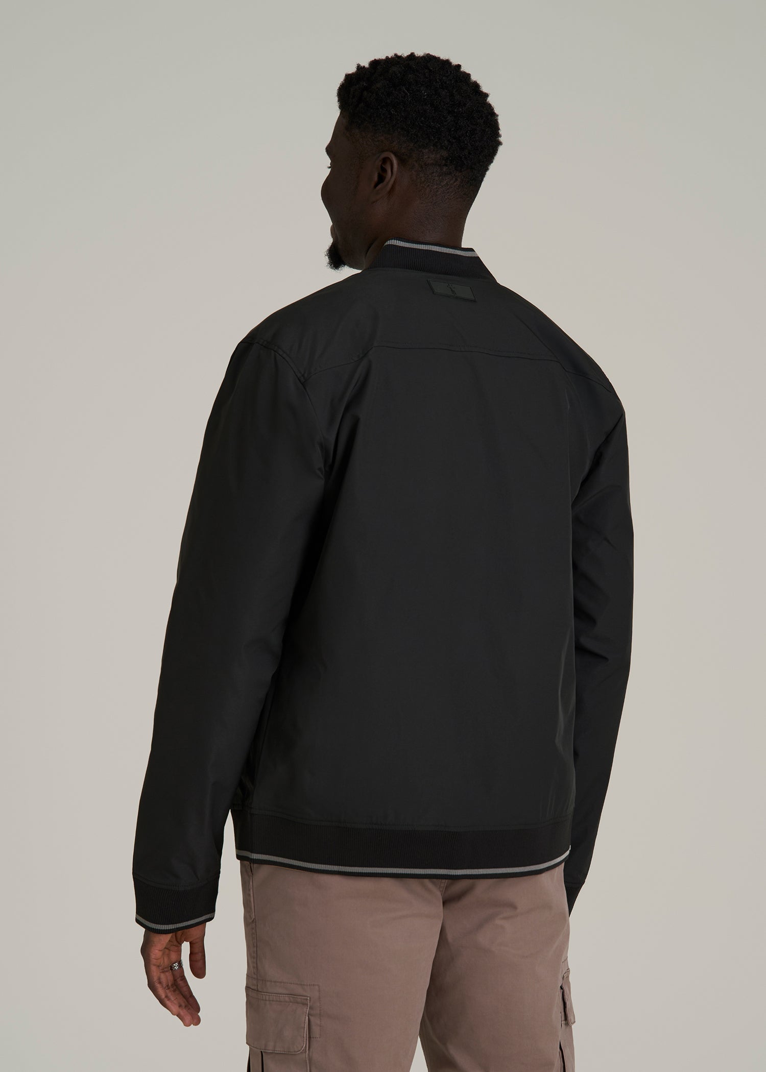 A.T. Bomber Jacket for Tall Men in Black