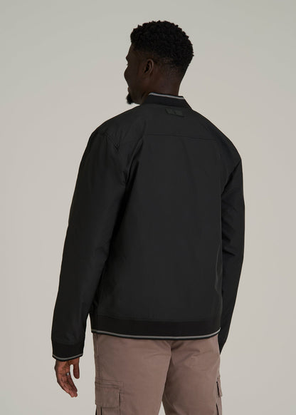 A.T. Bomber Jacket for Tall Men in Black