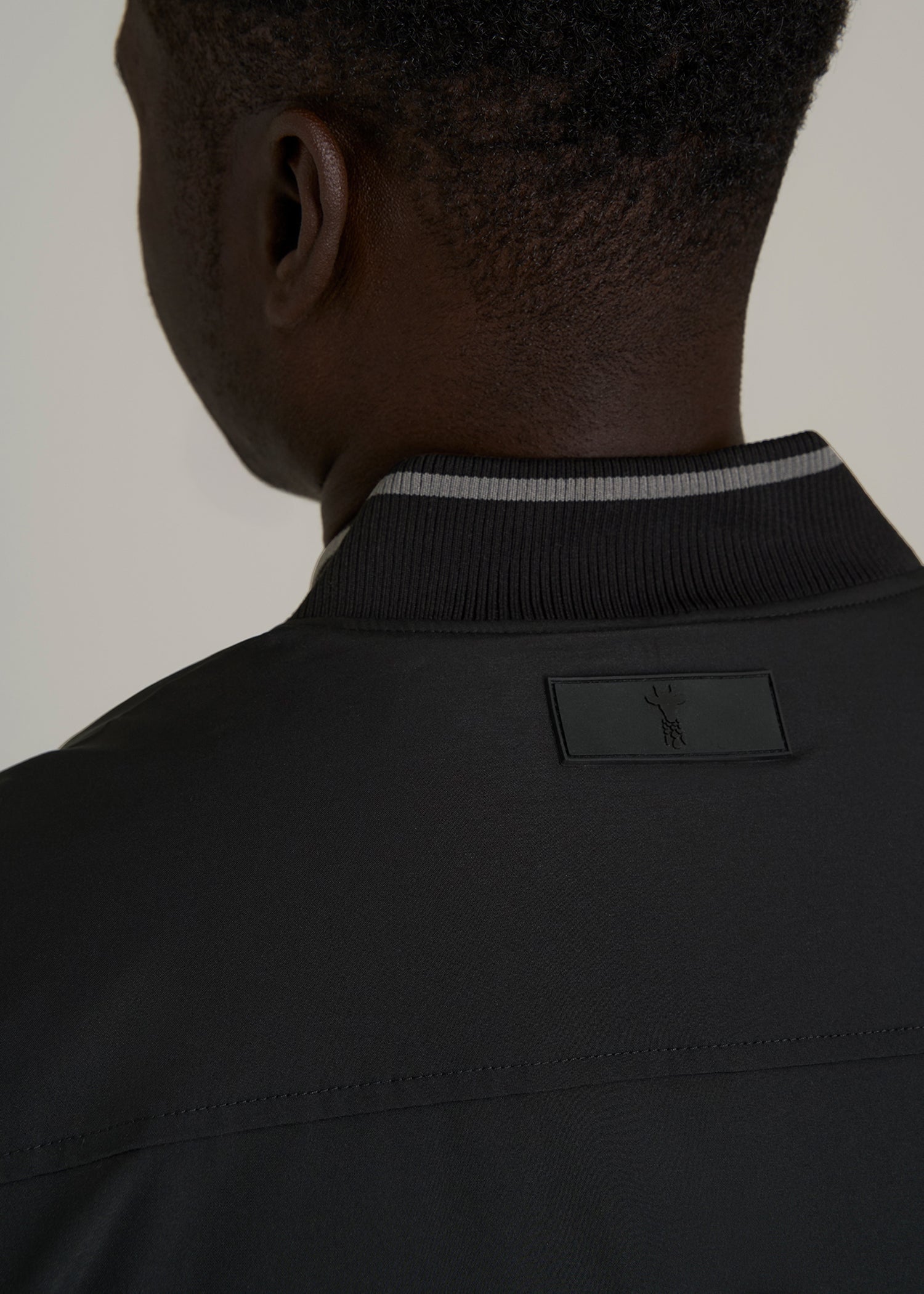 A.T. Bomber Jacket for Tall Men in Black