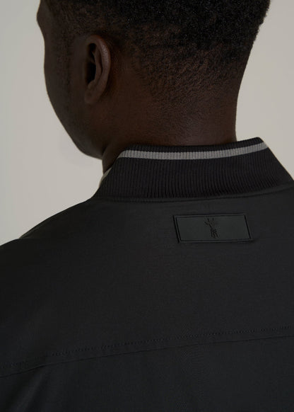 A.T. Bomber Jacket for Tall Men in Black