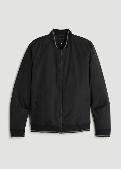 A.T. Bomber Jacket for Tall Men in Black