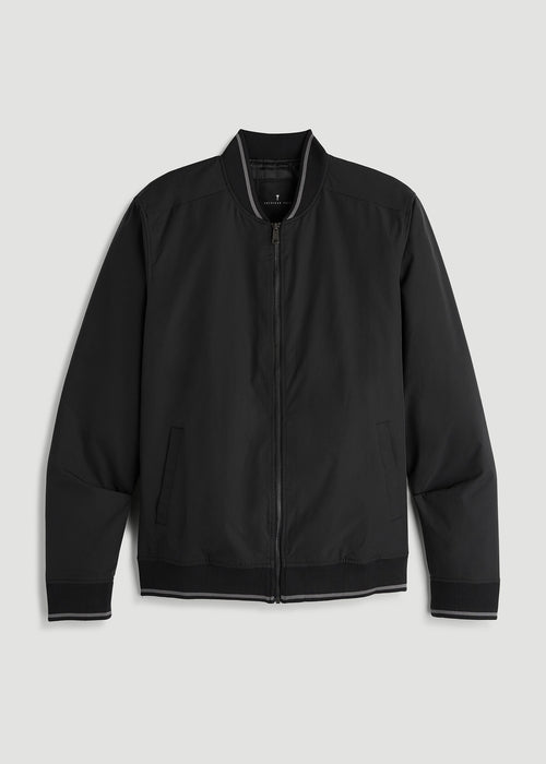 A.T. Bomber Jacket for Tall Men in Black