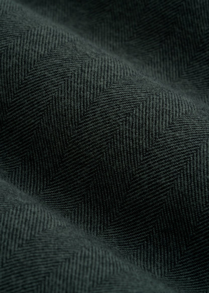 Nelson Flannel Shirt for Tall Men in Balsam Green Chevron