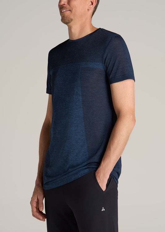 A.T. Performance Engineered Athletic Tall Tee in Navy Mix