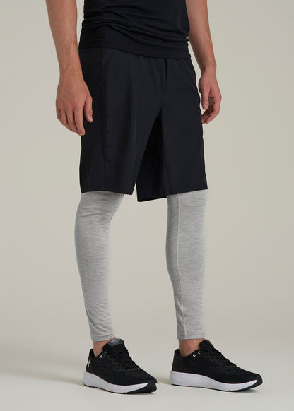 A.T. Performance Tights for Tall Men in Silver Grey