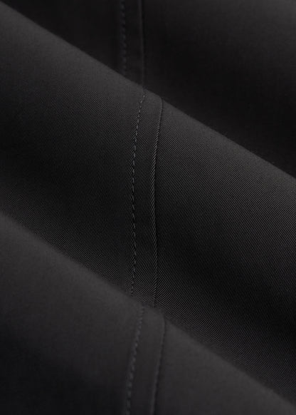 Zip Trench Coat for Tall Men in Black