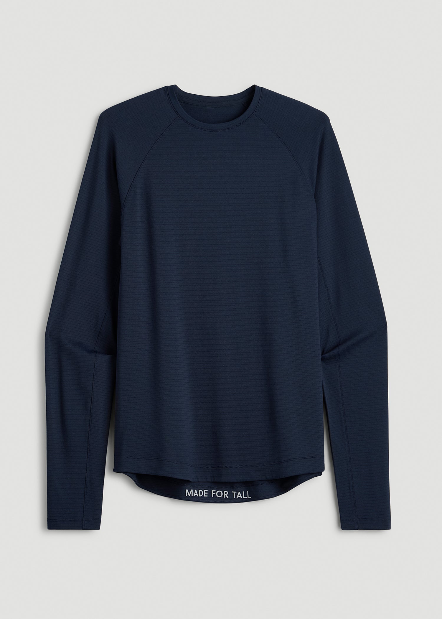 Air Knit Long Sleeves Performance Tshirt for Tall Men in Royal Navy