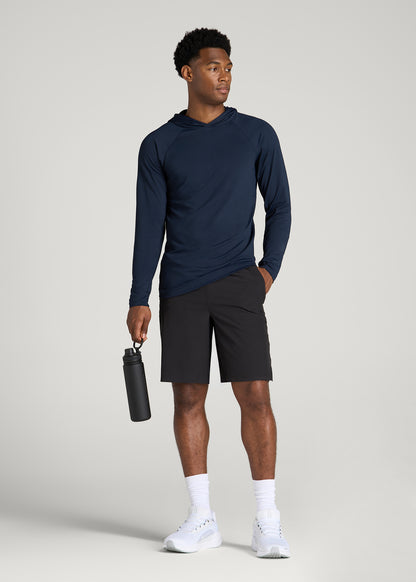 Air Knit Performance Hoodie for Tall Men in Royal Navy