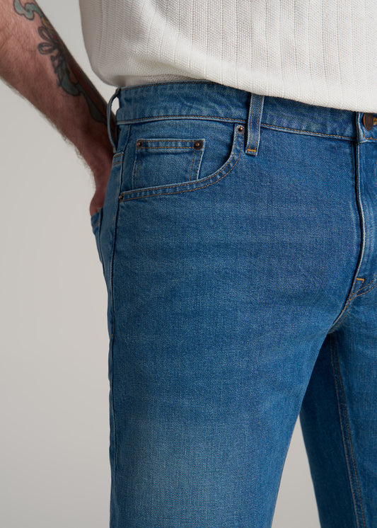 Americana Collection Carman Tapered Fit Jeans For Tall Men in Sail Blue