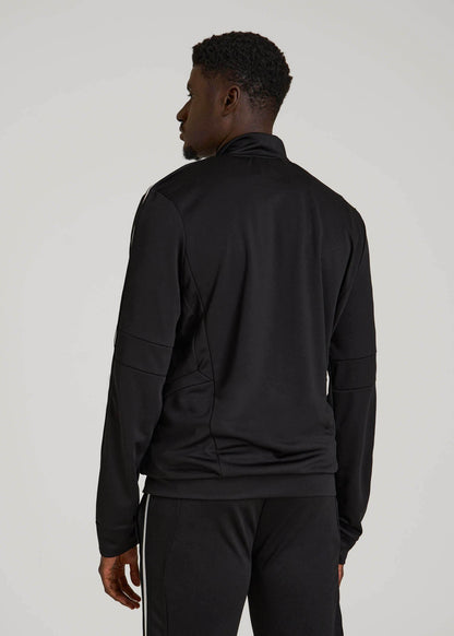 Athletic Stripe Jacket for Tall Men in Black-White Stripe