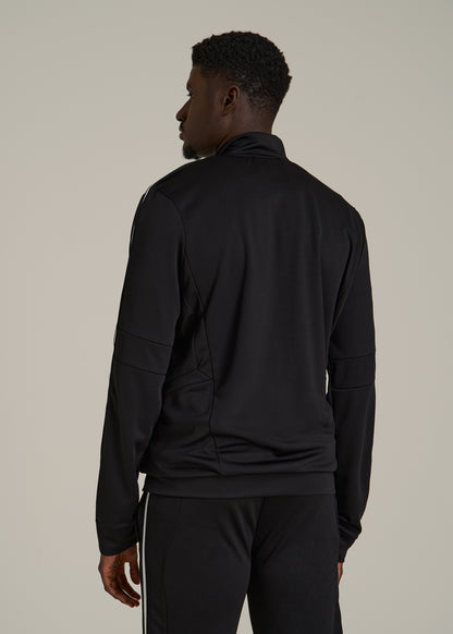 Athletic Stripe Jacket for Tall Men in Black-White Stripe