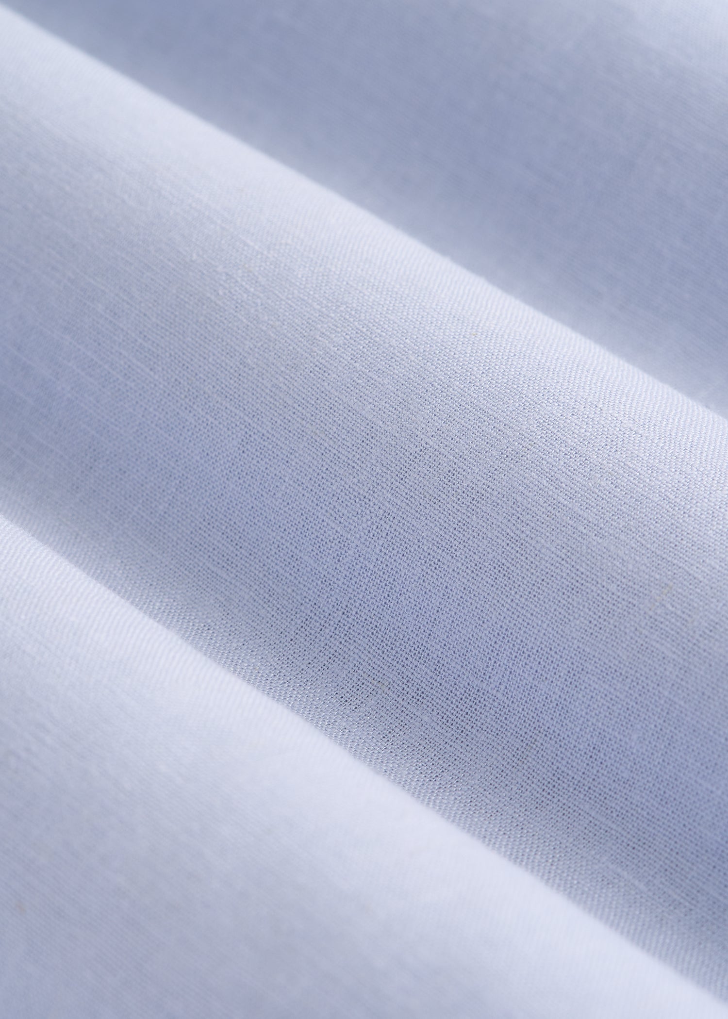 Band Collar Linen Button Shirt for Tall Men in Airy Blue