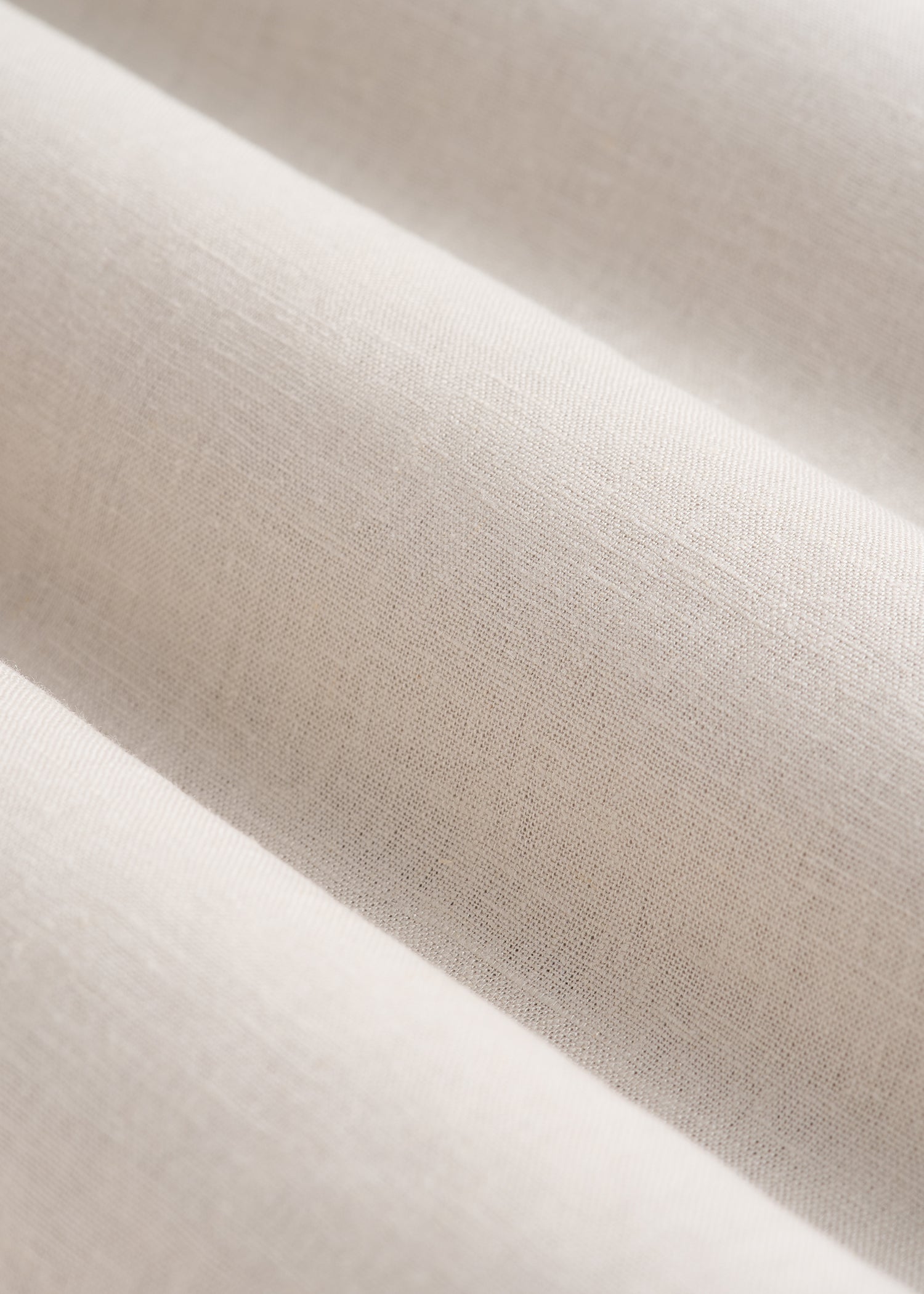 Band Collar Linen Button Shirt for Tall Men in Drywall Tan