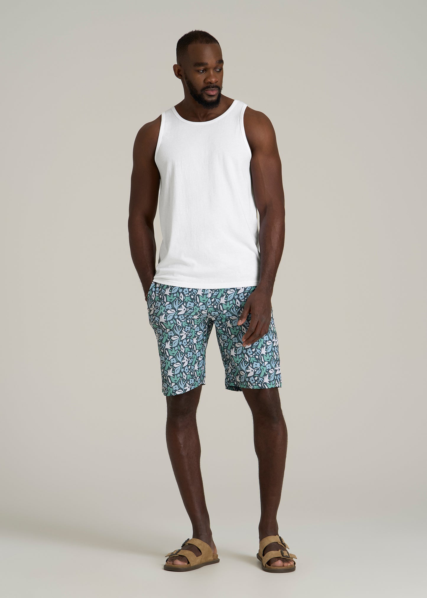 The Essential Beach Tank in White - Men's Tall Tank Tops