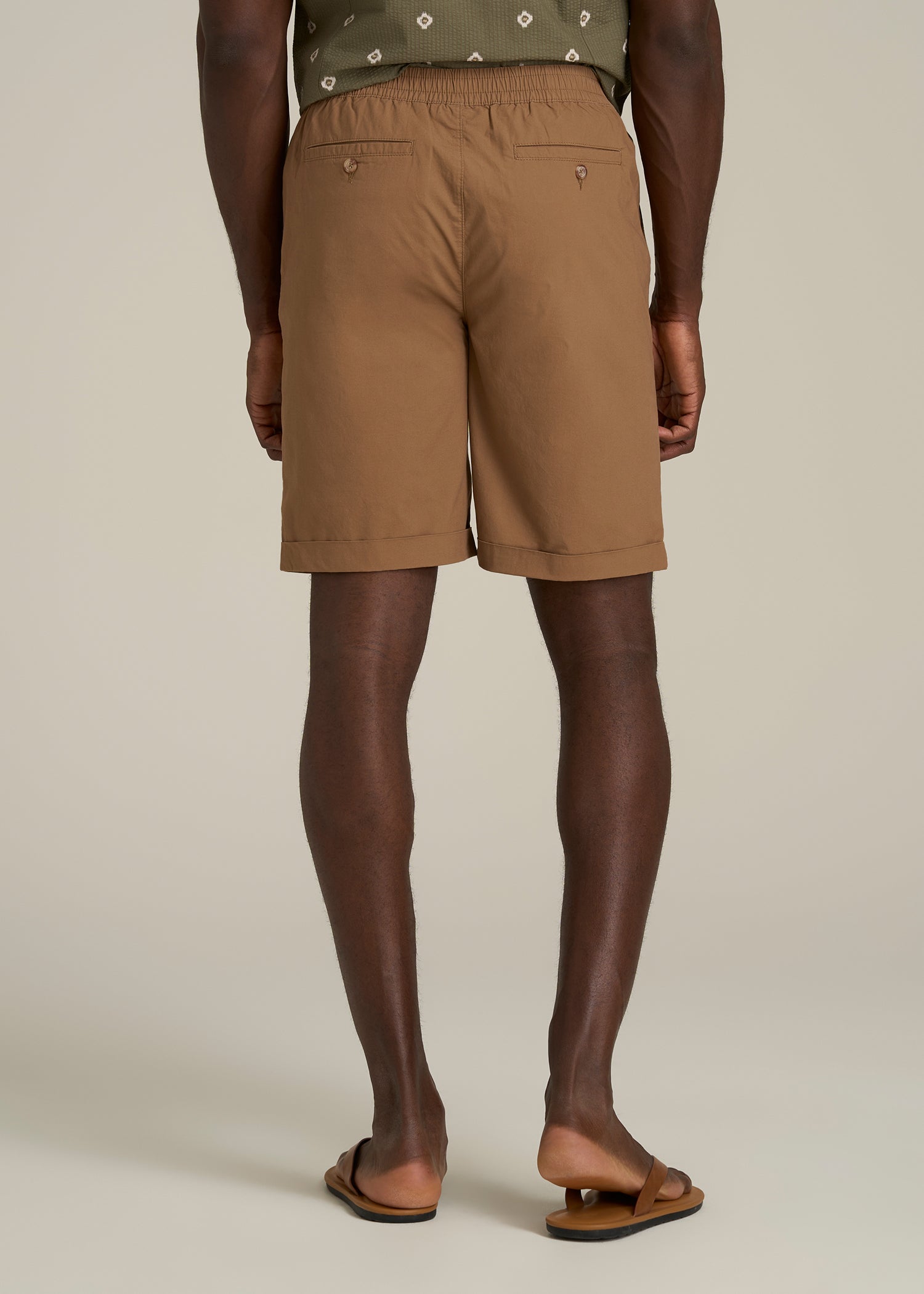 Bermuda Shorts for Tall Men in Russet Brown