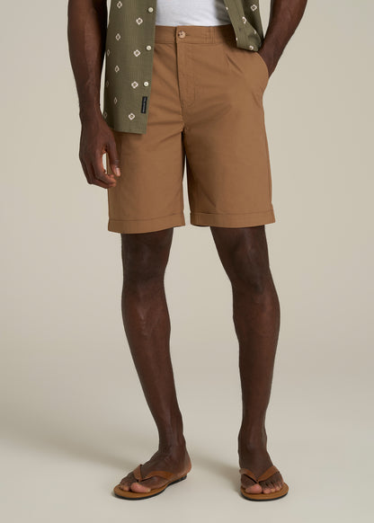 Bermuda Shorts for Tall Men in Russet Brown