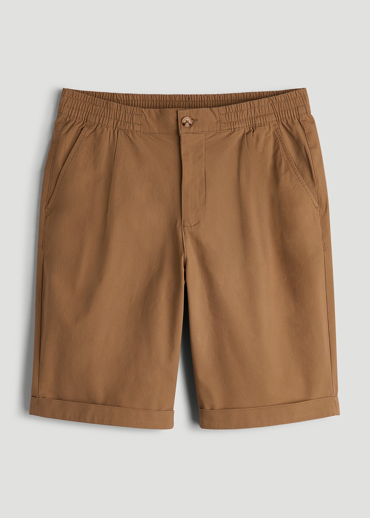 Bermuda Shorts for Tall Men in Russet Brown