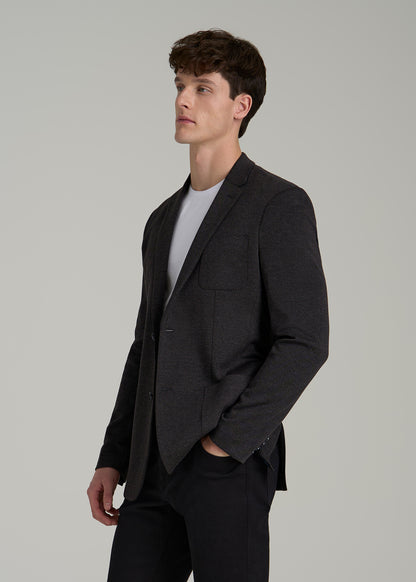 Core Blazer for Tall Men in Black Silver Mix