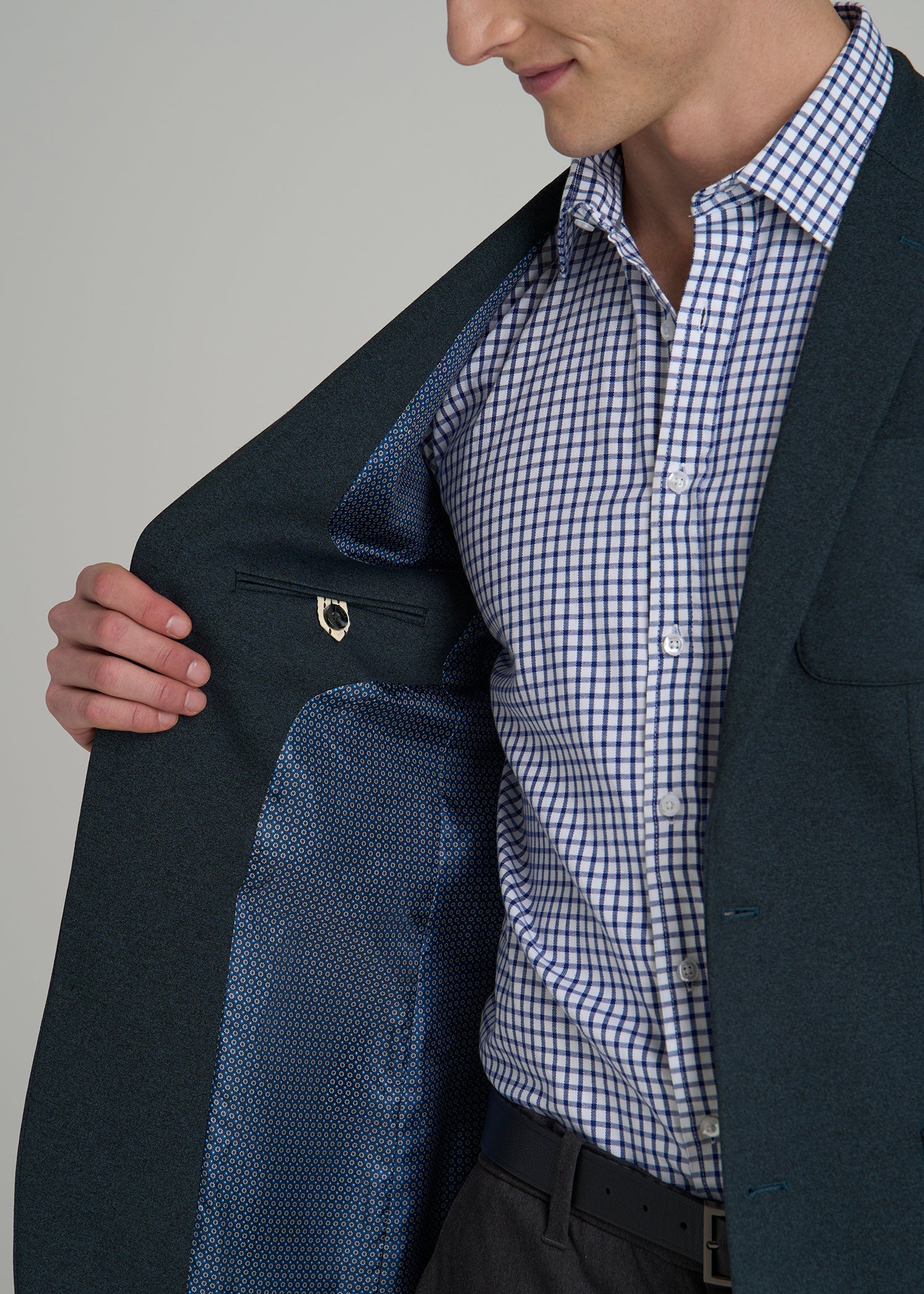 Core Blazer for Tall Men in Blue Steel
