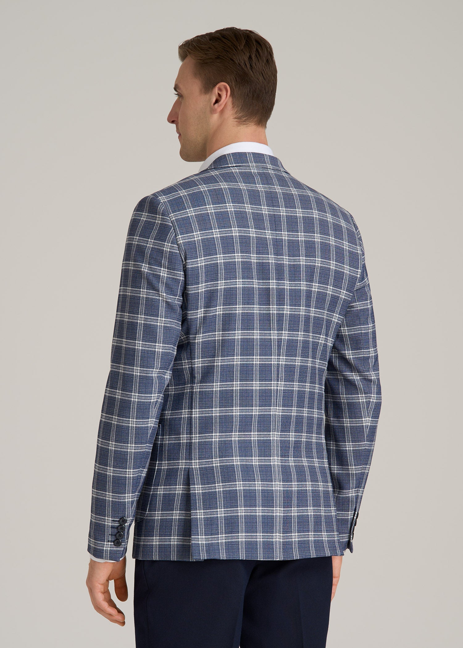 Core Blazer for Tall Men in Navy Check