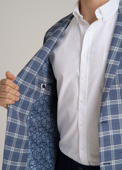Core Blazer for Tall Men in Navy Check