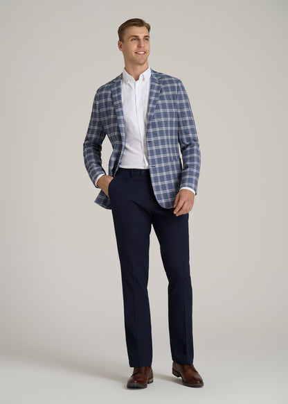Core Blazer for Tall Men in Navy Check