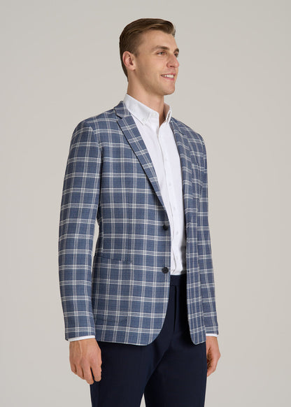 Core Blazer for Tall Men in Navy Check