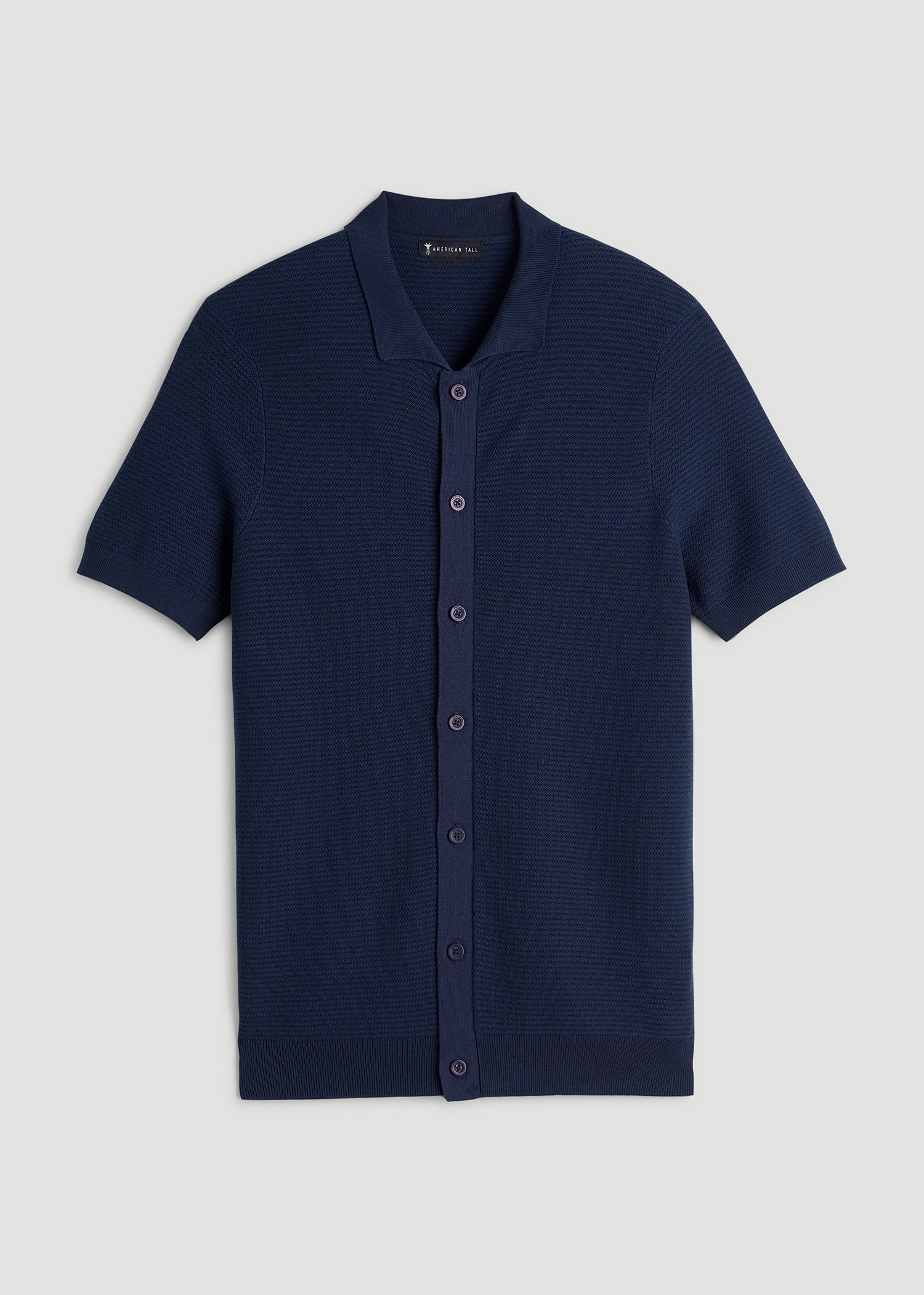 Braided Knit Polo Cardigan for Tall Men | American Tall