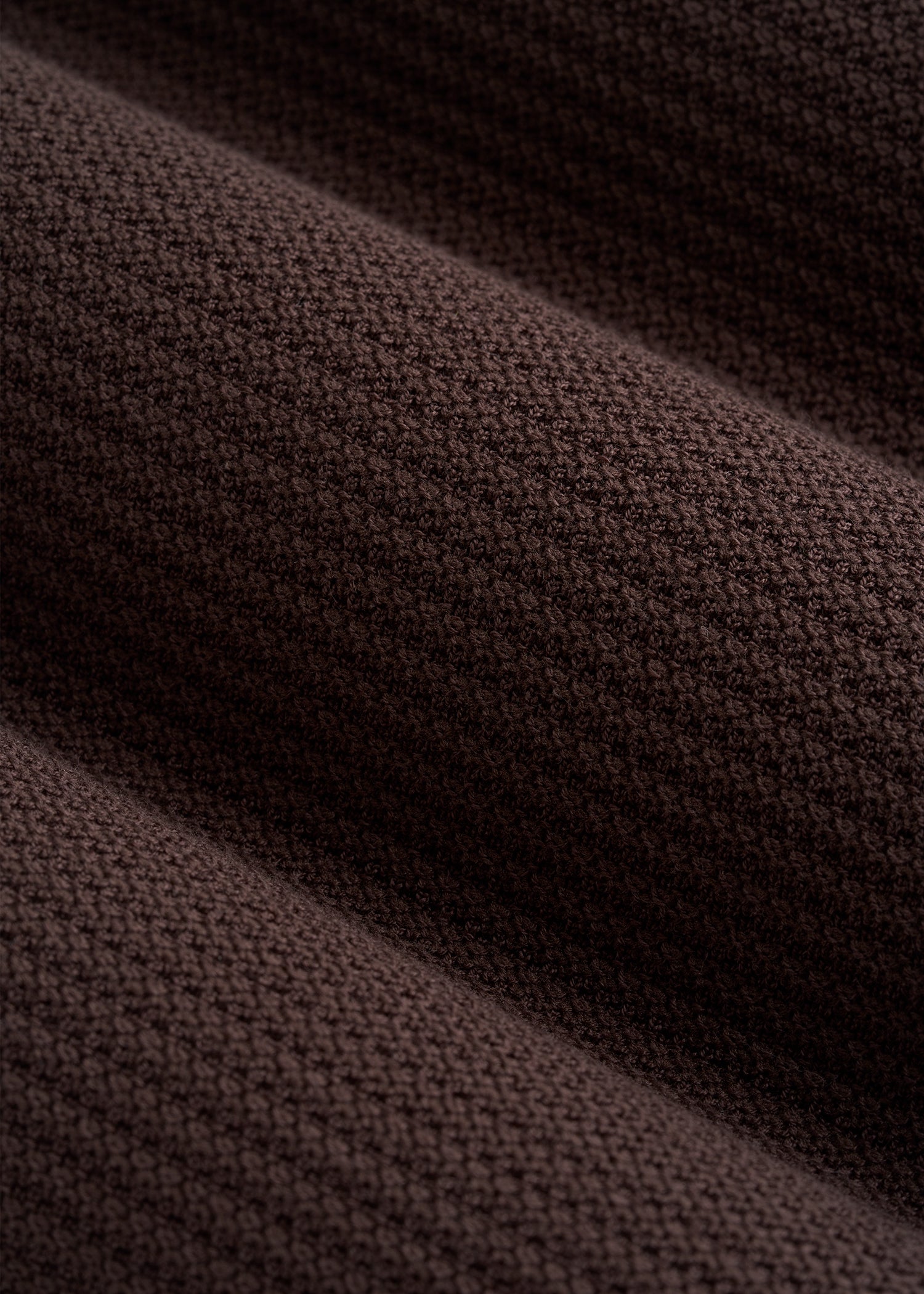 Braided Knit Sweater Polo for Tall Men in Espresso