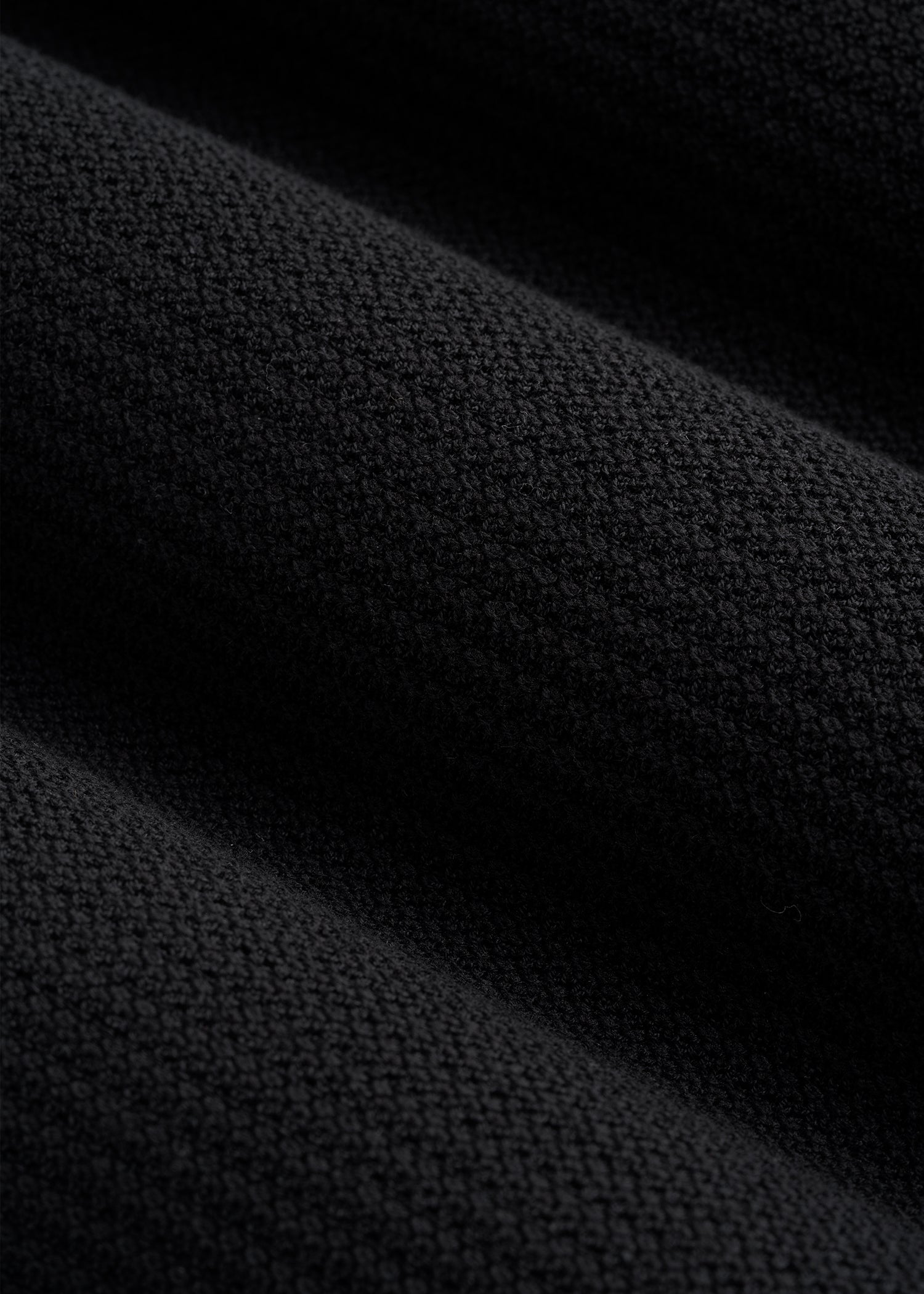 Braided Knit T-Shirt for Tall Men in Black